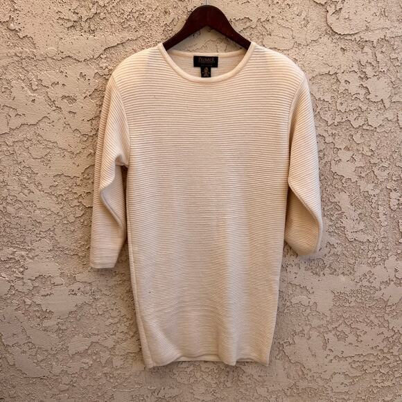 Vintage Premier Petites Cream Wool Sweater Dress Size Small - Picture 1 of 5